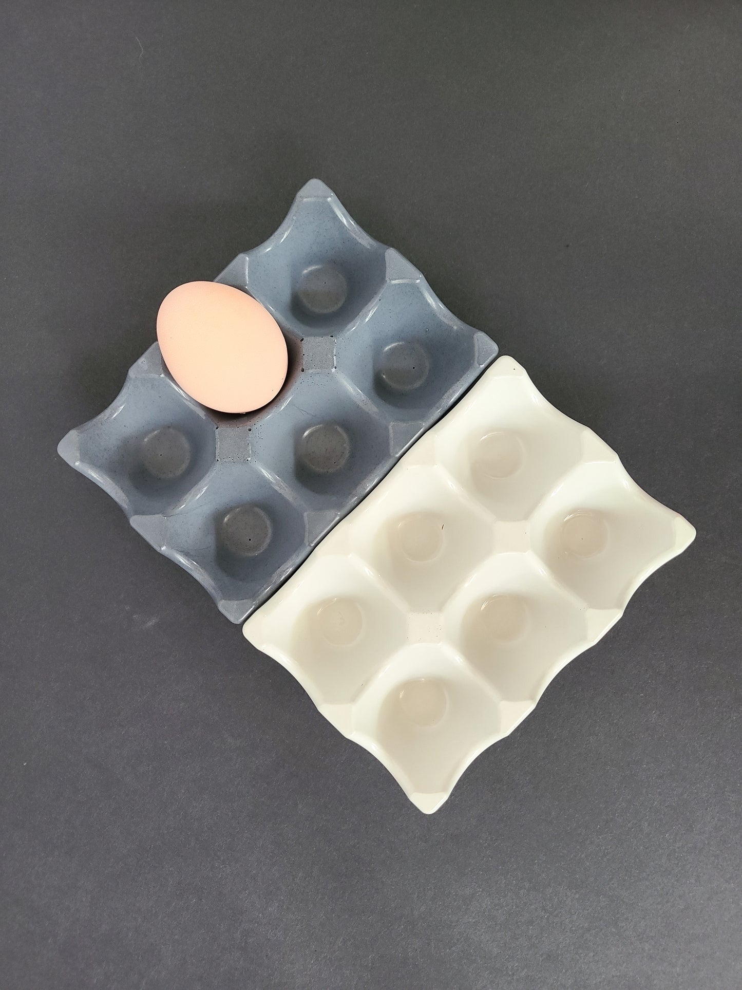 black concrete egg tray