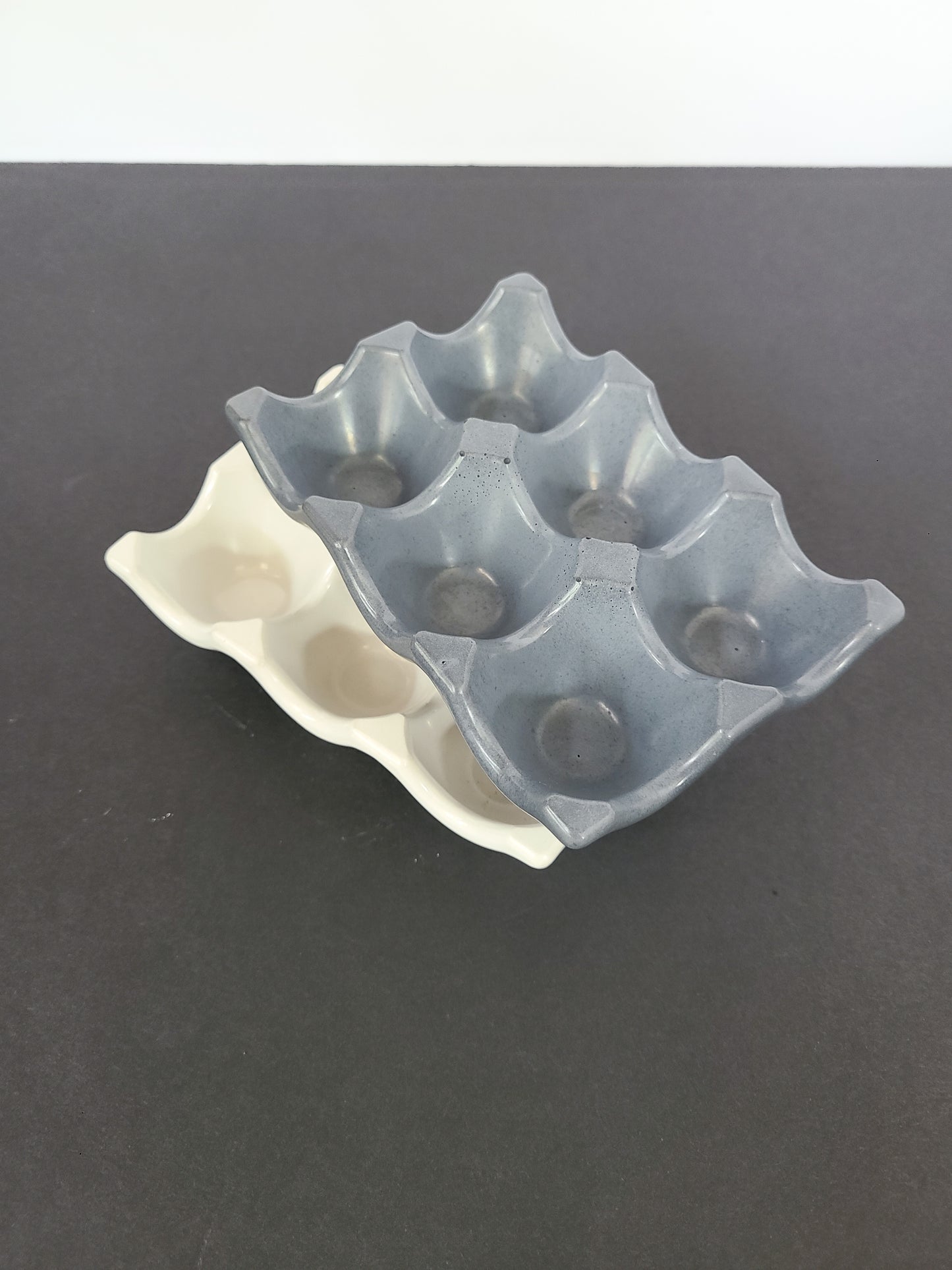 black concrete egg tray