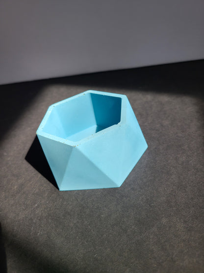 blue hexagon pot